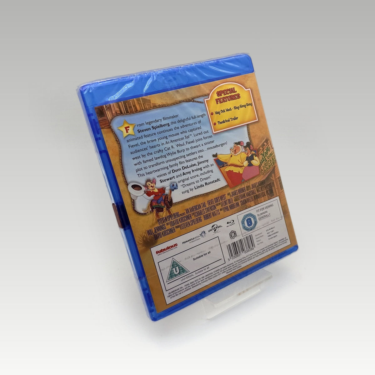 An American Tail: Fievel Goes West (1991) Bluray • CIB • New / Sealed (Region Free, Standard) - Image 2