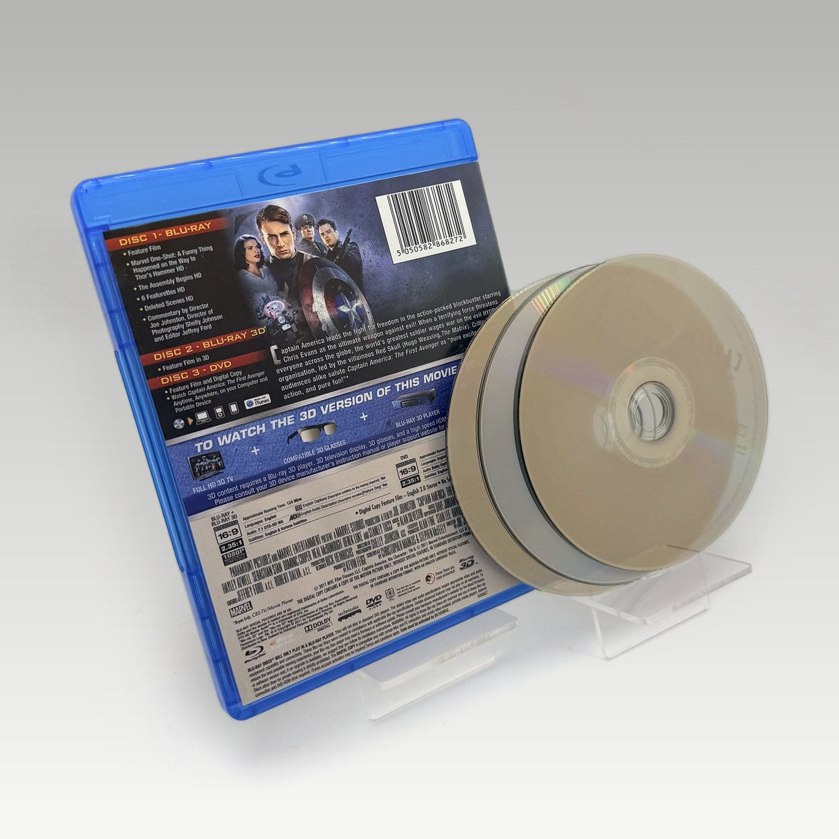 Captain America: The First Avenger (2011) 3D Bluray • CIB (Region B, Standard) - Image 2