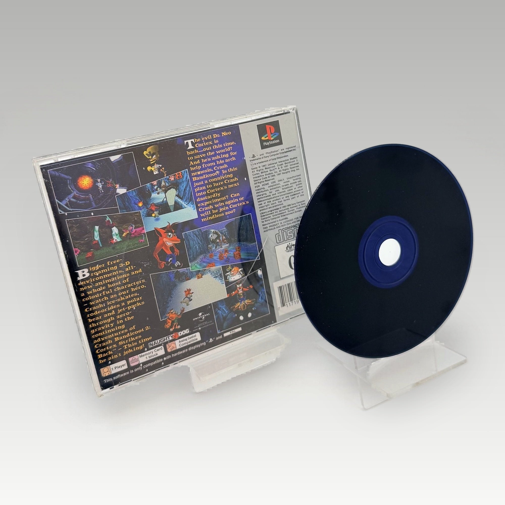 Crash Bandicoot 2: Cortex Strikes Back (Platinum) Case Damage • No Manual - Image 3