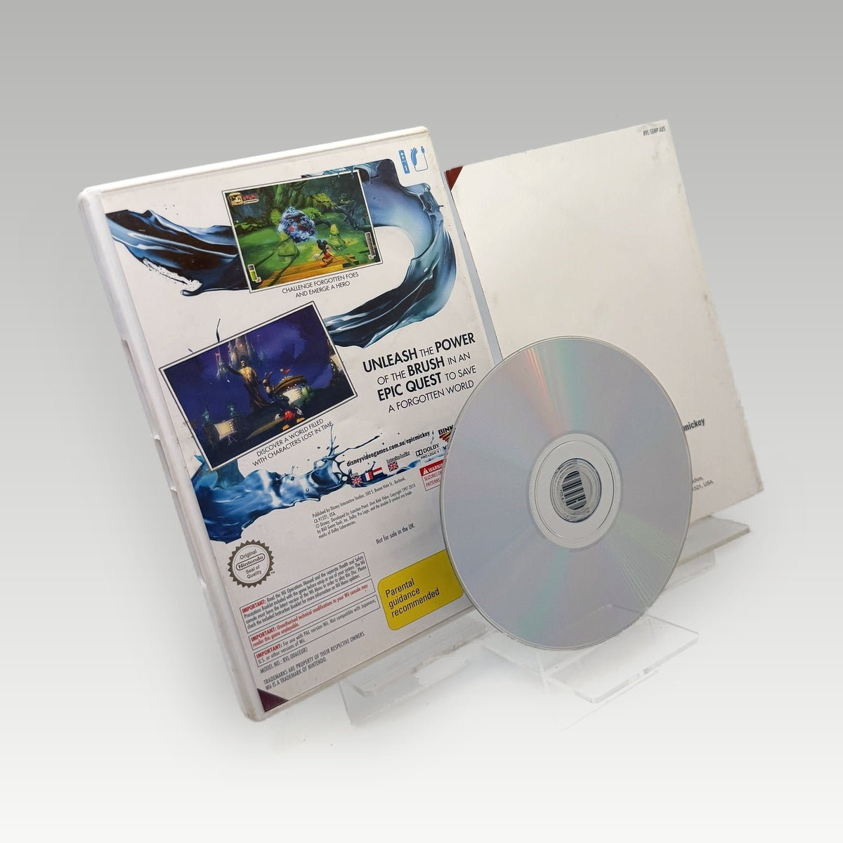Epic Mickey Artwork Damage • CIB (PAL, Artwork Damage) - Back Cover | Yappa NZ