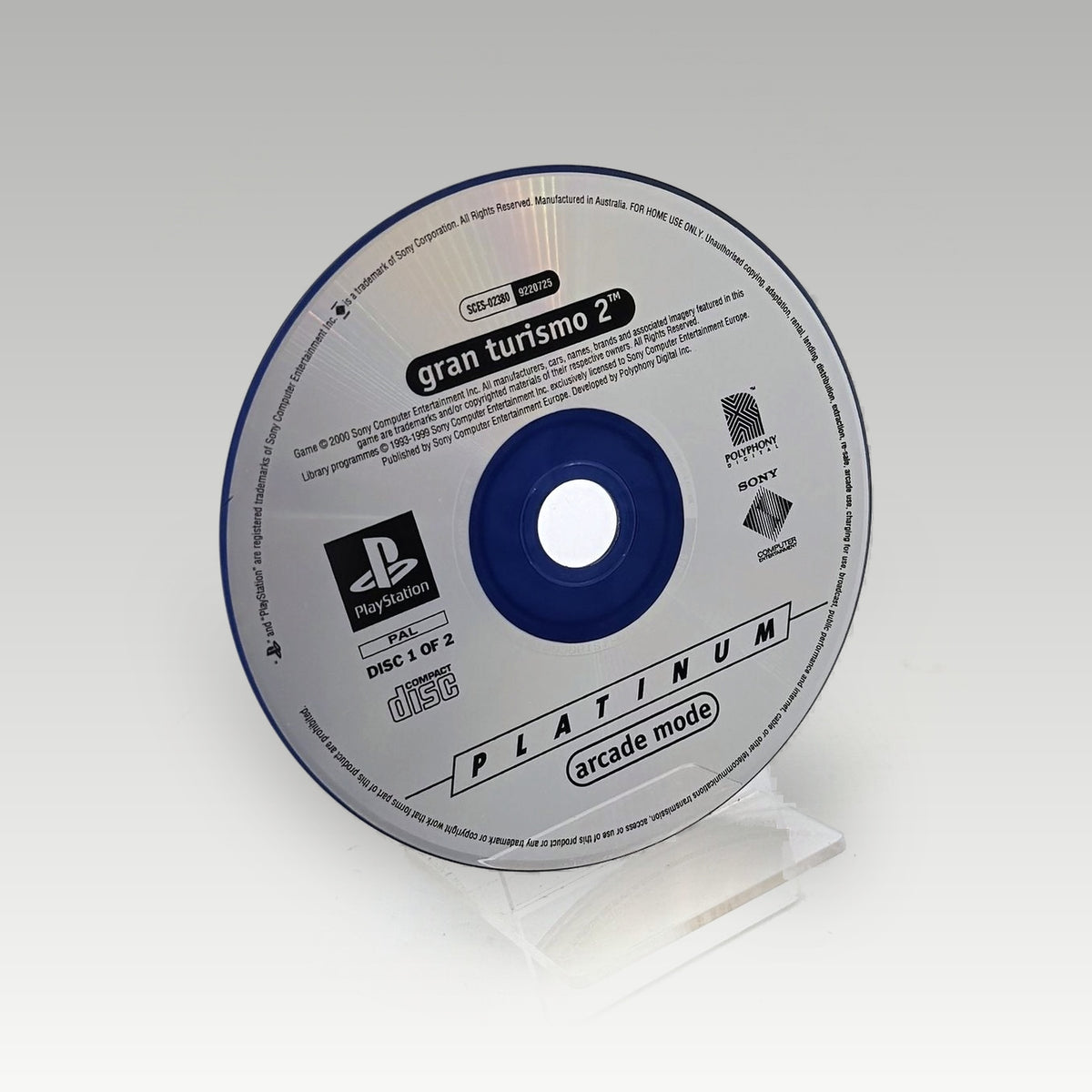 Gran Turismo 2 (Disc 1) (Platinum) • Loose (PAL) - Image 1