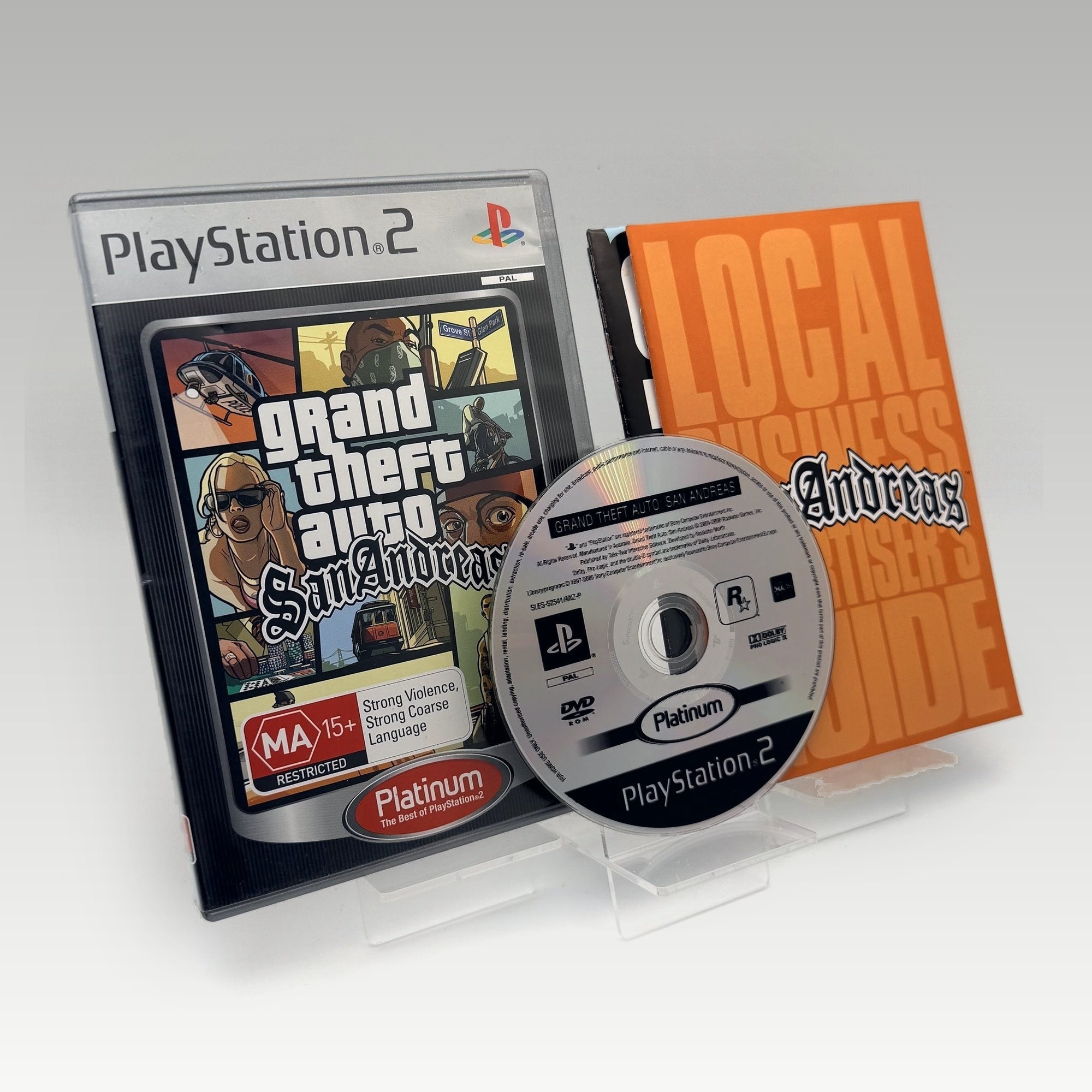 Grand Theft Auto: San Andreas (Platinum) + Map • CIB (PAL, + Map) - Image 1
