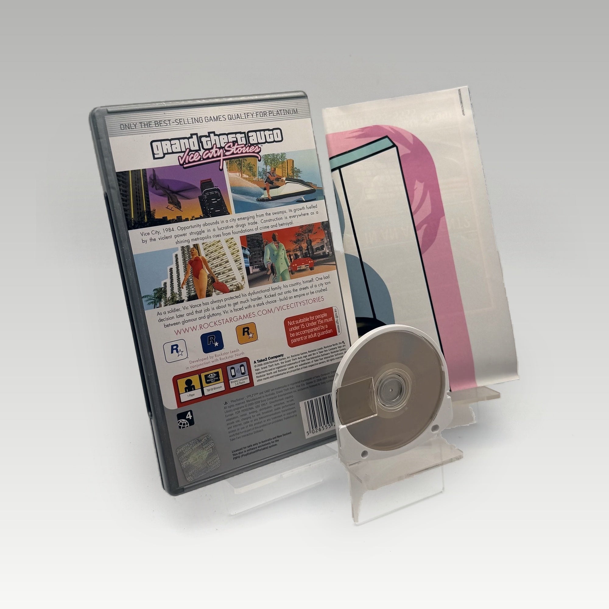 Grand Theft Auto: Vice City Stories (Platinum) + Map • No Manual (PAL, + Map) - Image 2