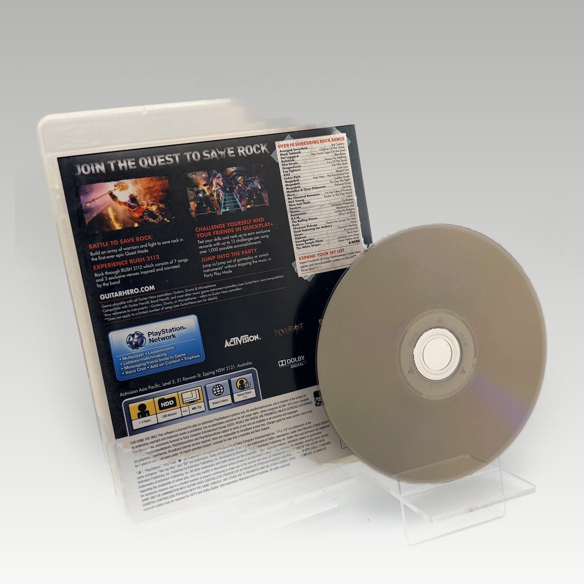 Guitar Hero: Warriors of Rock • No Manual (Region 4) - Image 2