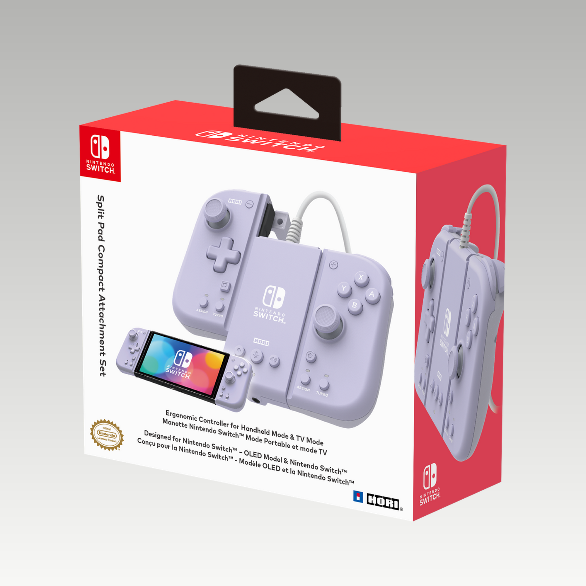 Hori Switch Split Pad Compact Attachment (Lavender) for Switch • New / Sealed - Image 7
