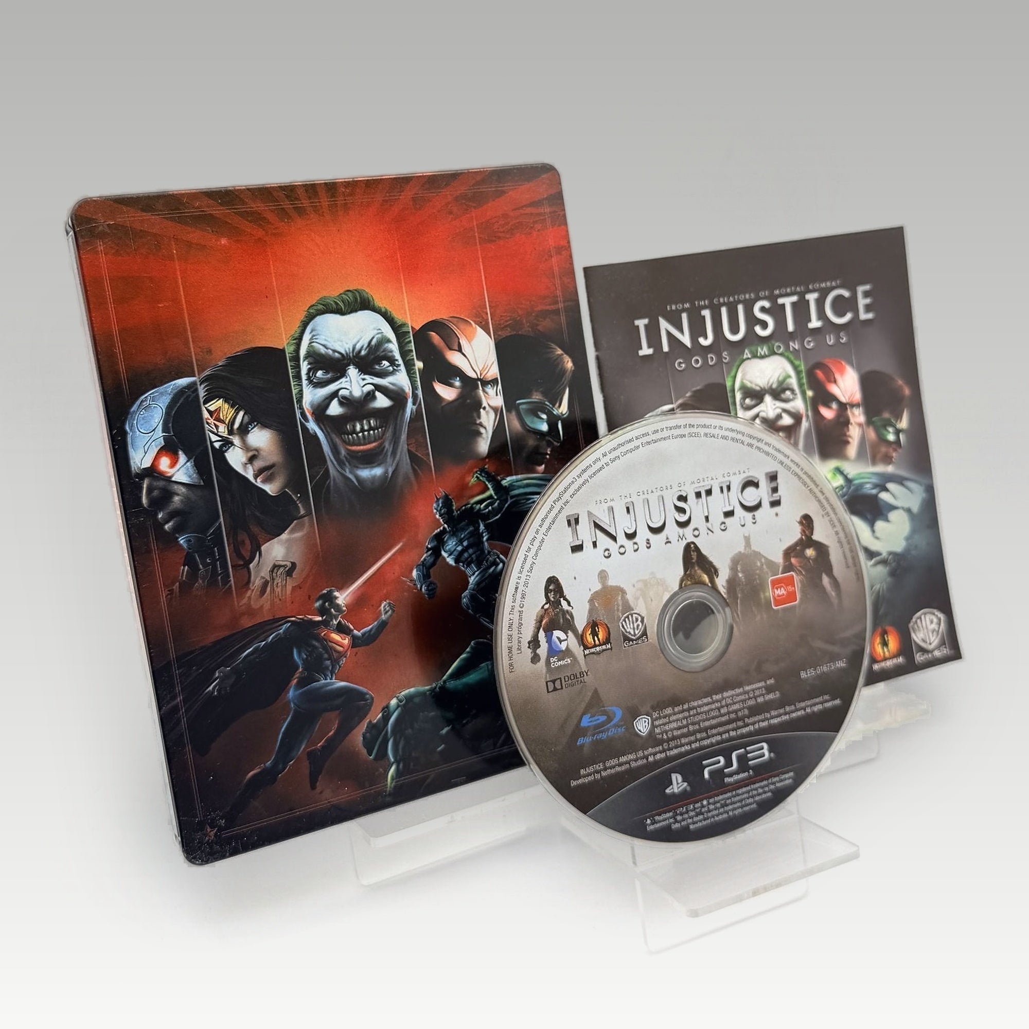 Injustice: Gods Among Us Special Red Steelbook Edition • CIB - Image 1
