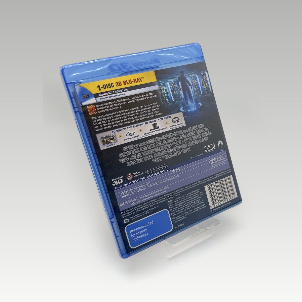 Iron Man 3 (2013) 3D Bluray • CIB • New / Sealed (Region Free, Standard) - Image 2