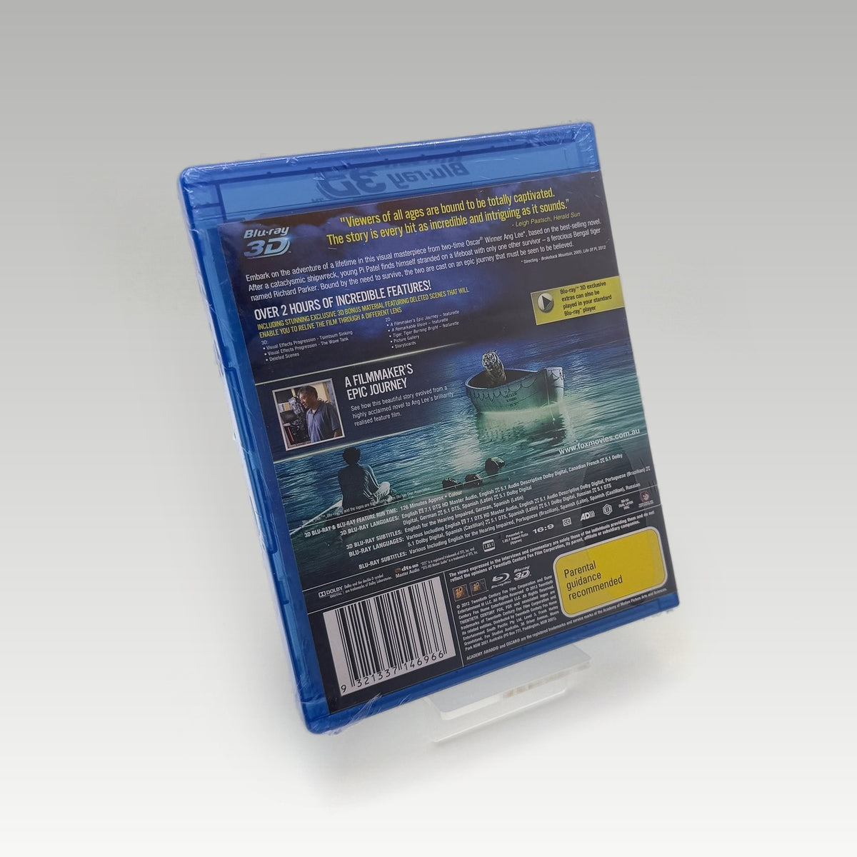 Life of Pi (2012) 3D Bluray • CIB • New / Sealed (Region B, Standard) - Image 2