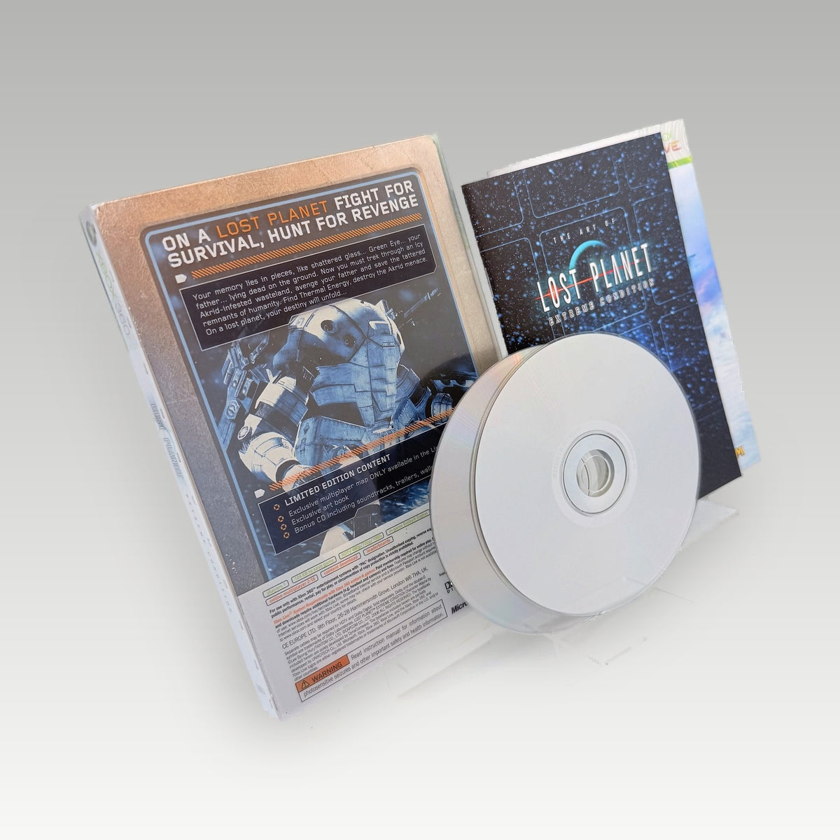 Lost Planet: Extreme Condition Limited Steelbook Edition • CIB (PAL, Limited Steelbook Edition) - Back Cover | Yappa NZ