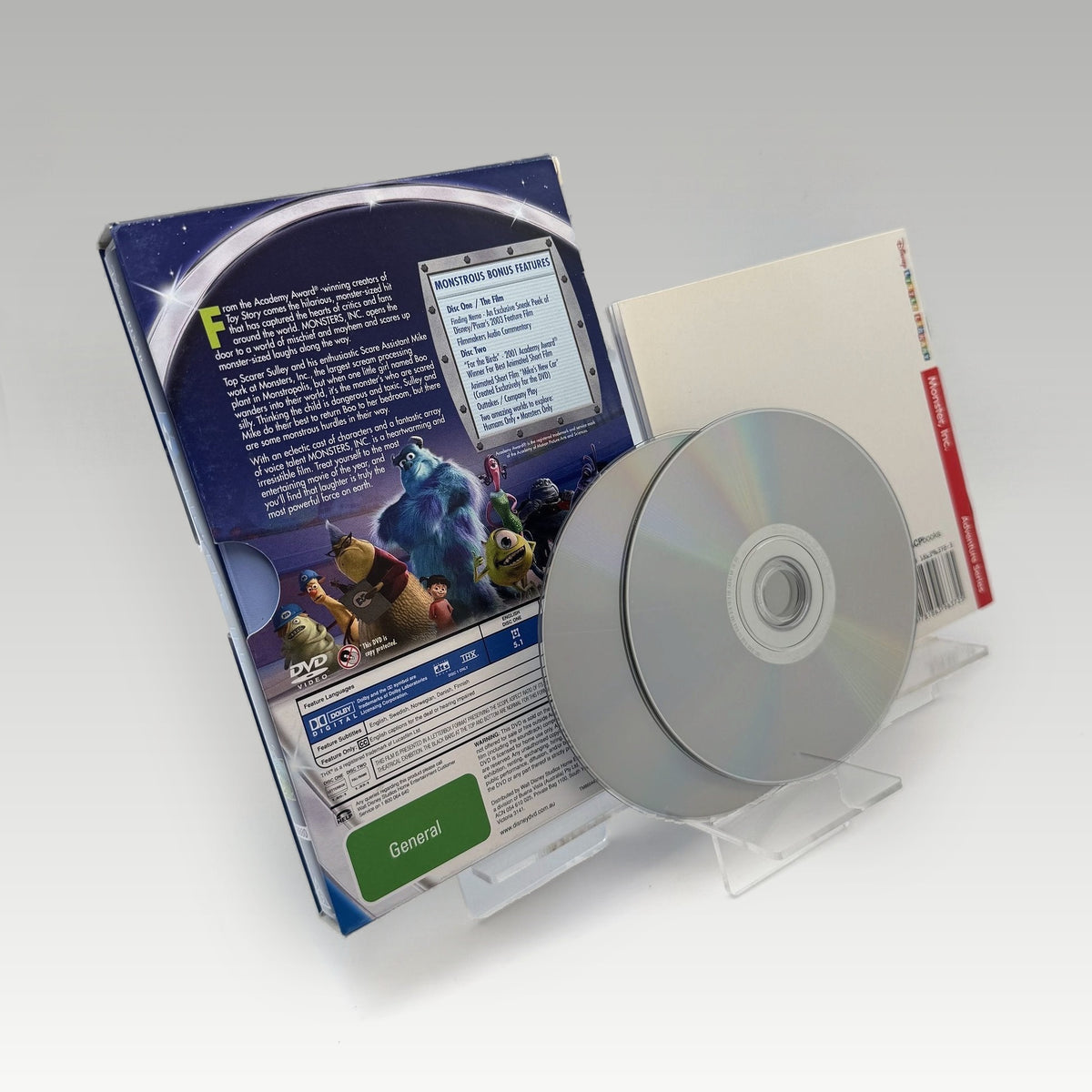 Monsters, Inc. (2001) DVD + Storybook • CIB (Region 4, Standard) - Image 2