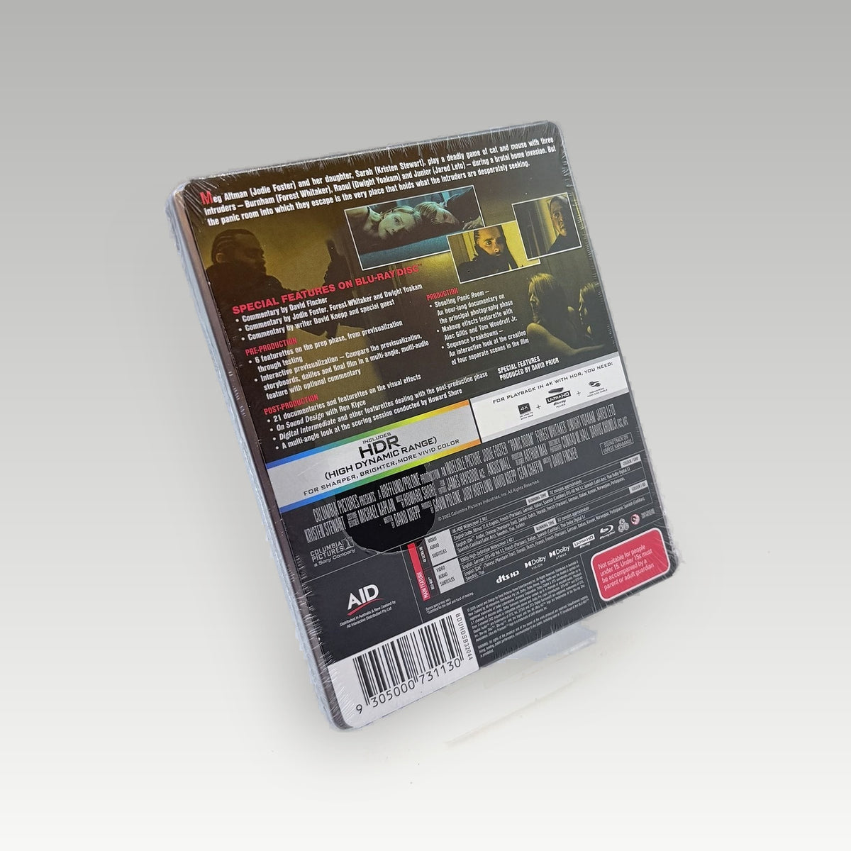 Panic Room (2002) Steelbook • CIB • New / Sealed (Region Free, Steelbook) - Back Cover | Yappa NZ