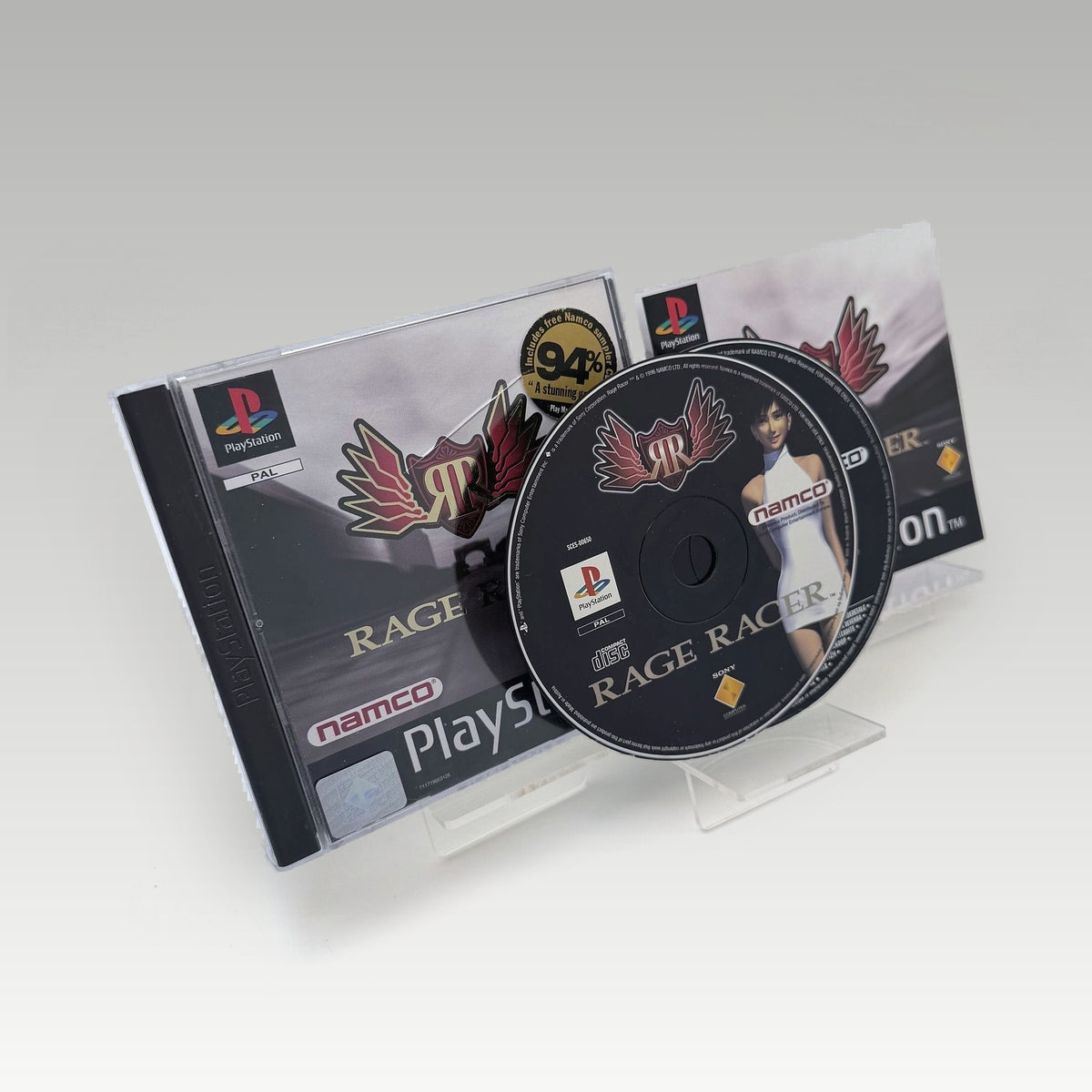 Rage Racer + Namco Demo Case Damage • CIB (PAL, Case Damage) - Image 2