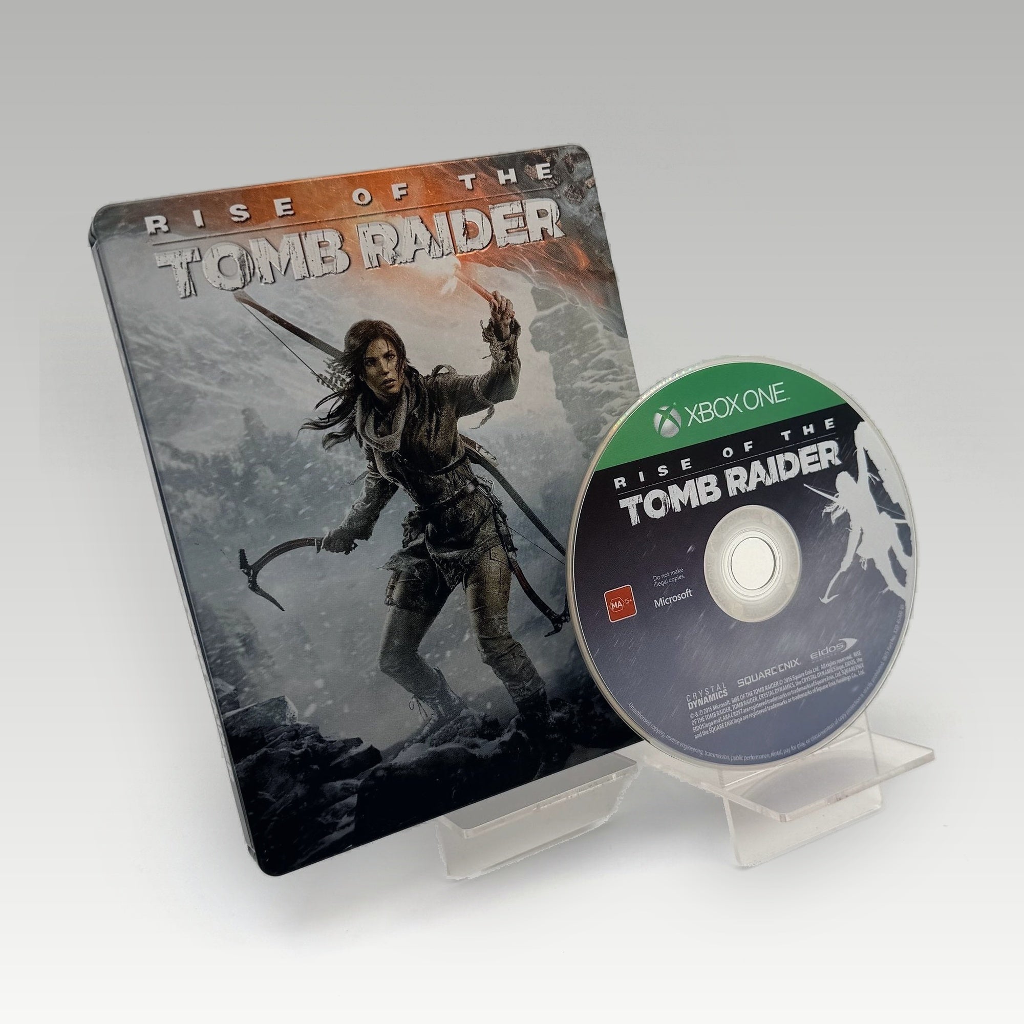 Rise of the Tomb Raider Steelbook Edition • CIB (Region 4, Steelbook Edition) - Image 1