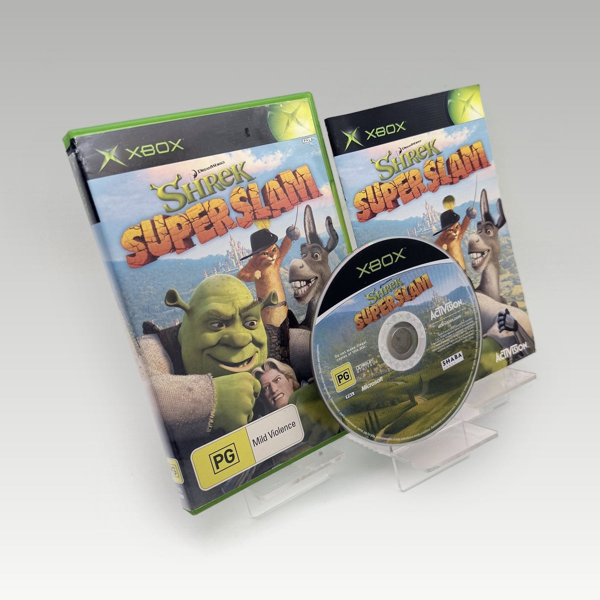 Shrek SuperSlam Artwork Damage • CIB (PAL, Artwork Damage) - Image 1