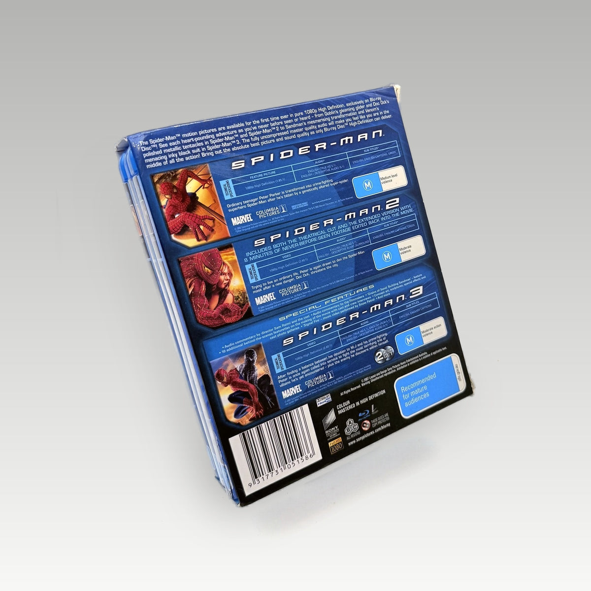 Spider-Man Trilogy • CIB (Region Free) - Back Cover | Yappa NZ