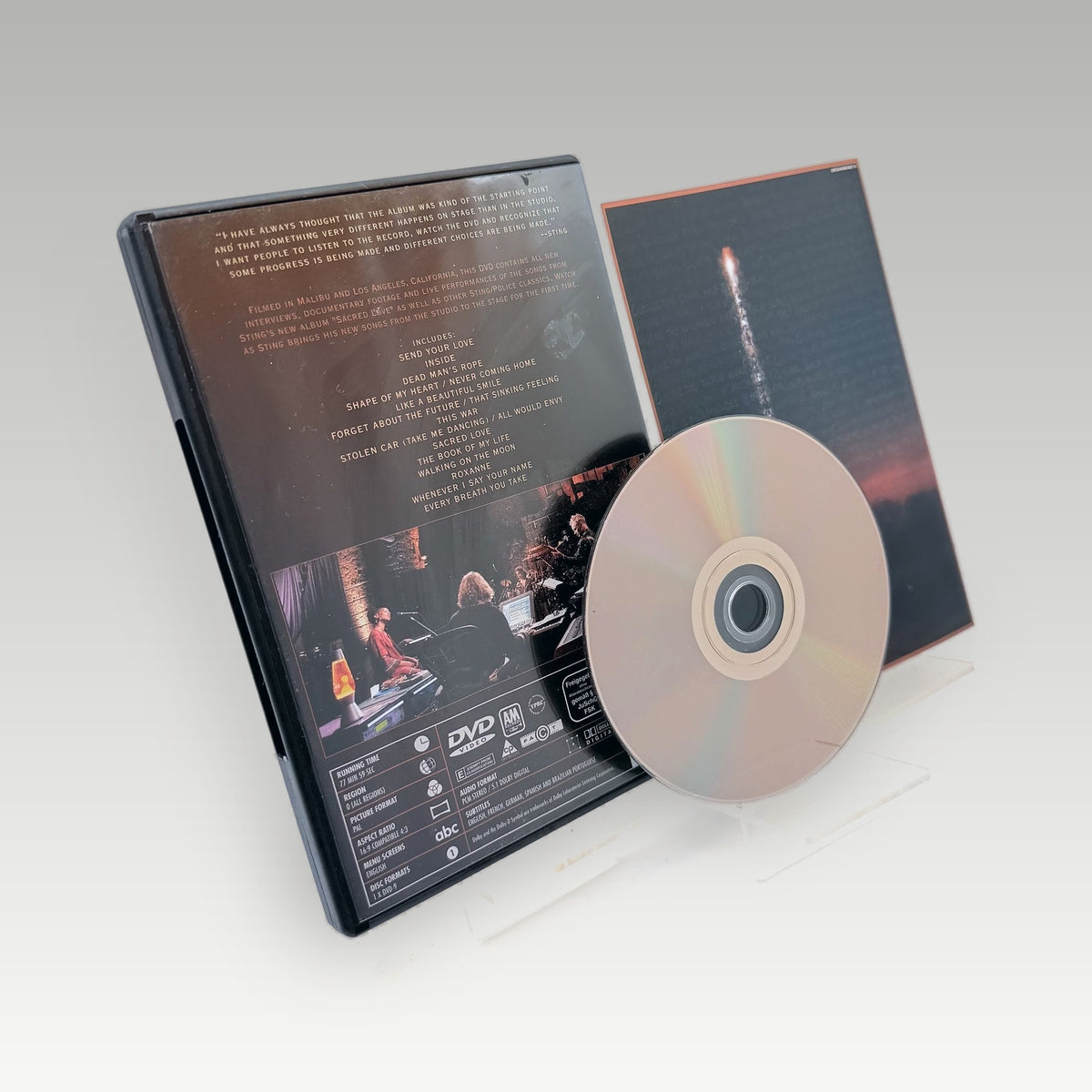 Sting: Inside - The Songs of Sacred Love (2003) DVD • CIB (Region Free, Standard) - Image 2