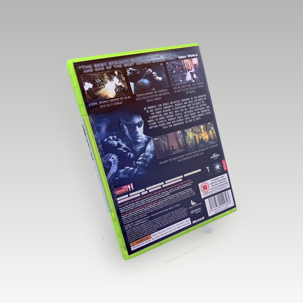 The Chronicles of Riddick: Assault on Dark Athena • CIB • New / Sealed (PAL) - Back Cover | Yappa NZ