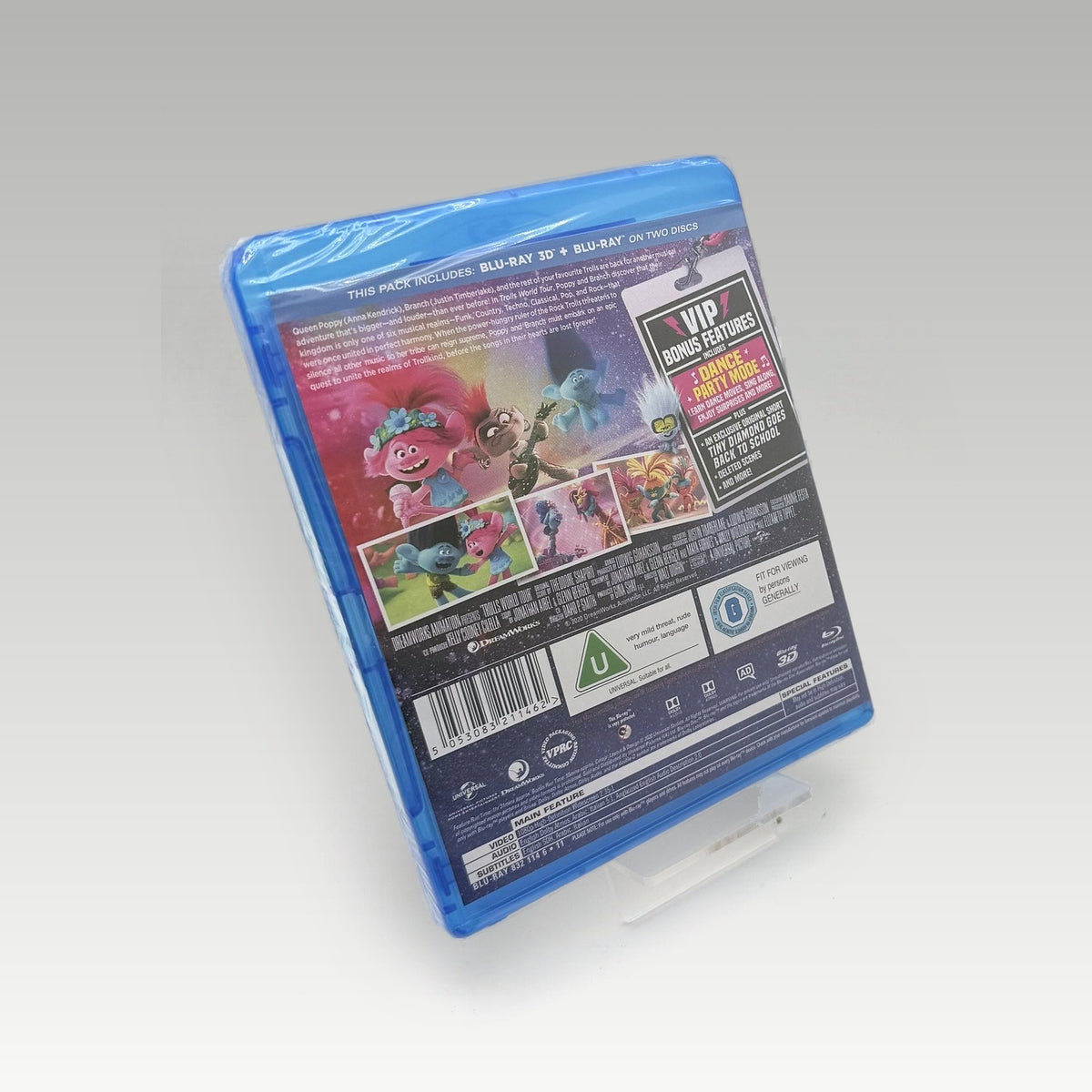 Trolls World Tour (2020) 3D Bluray • CIB • New / Sealed (Region Free, Standard) - Image 2