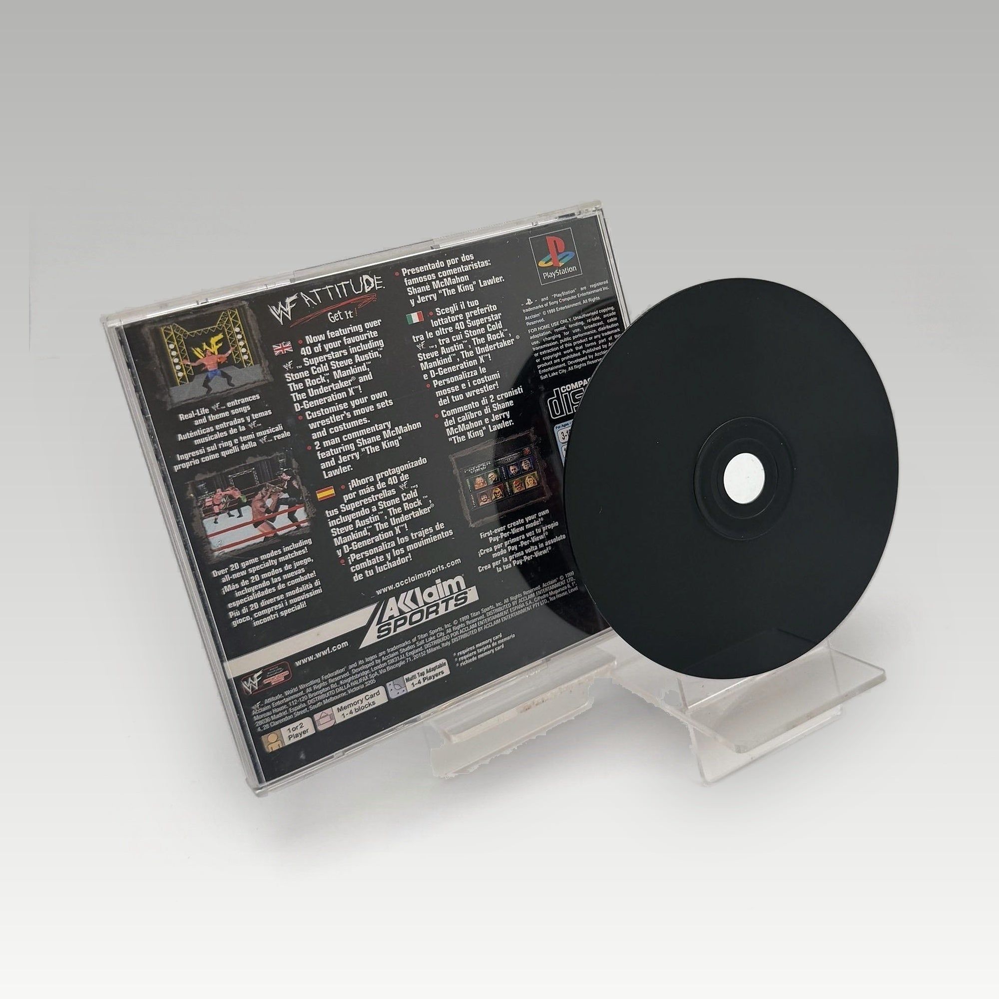 WWF Attitude • No Manual • Ex-Rental (PAL) - Image 3
