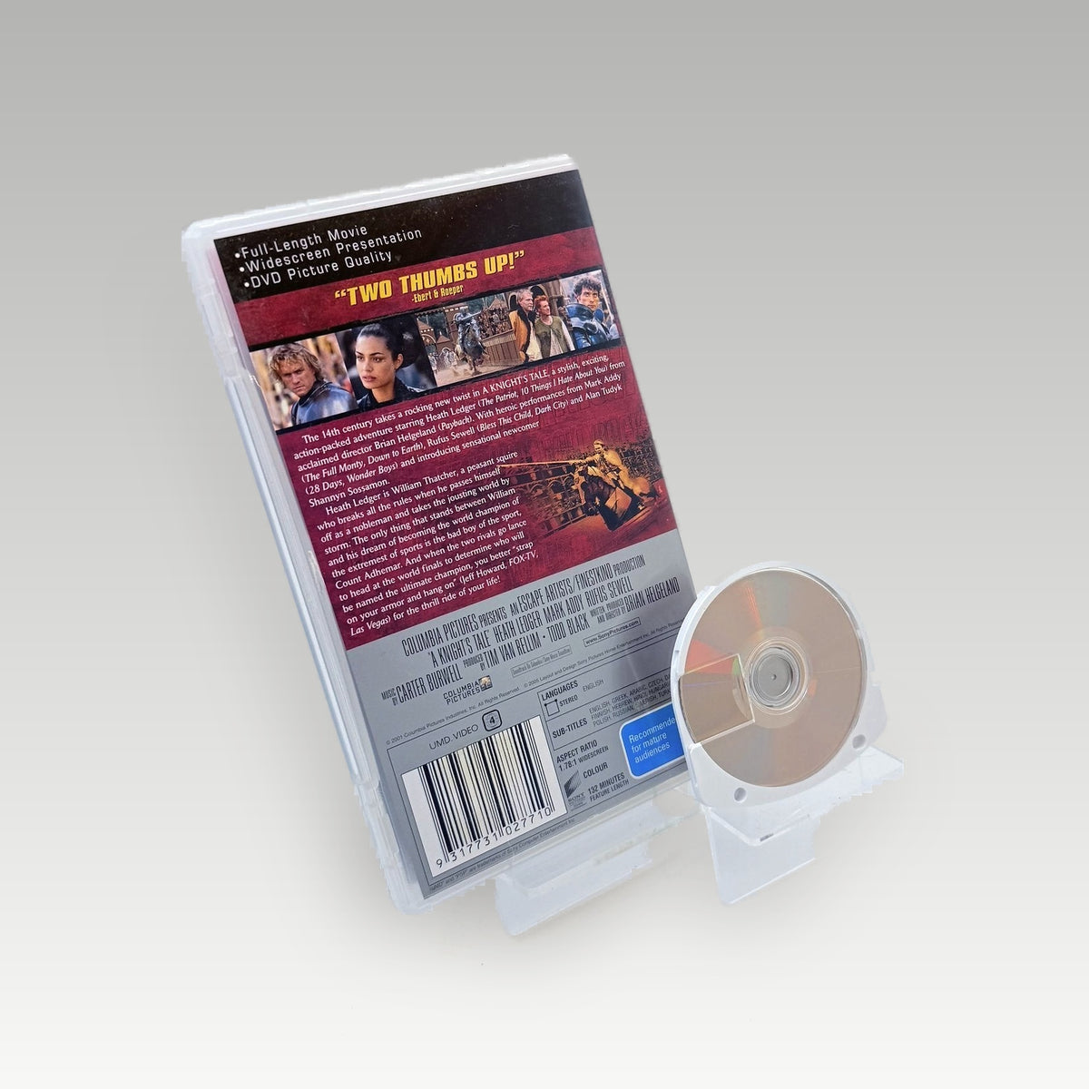 A Knight's Tale (2001) • No Manual (Region 4) - Back Cover | Yappa NZ