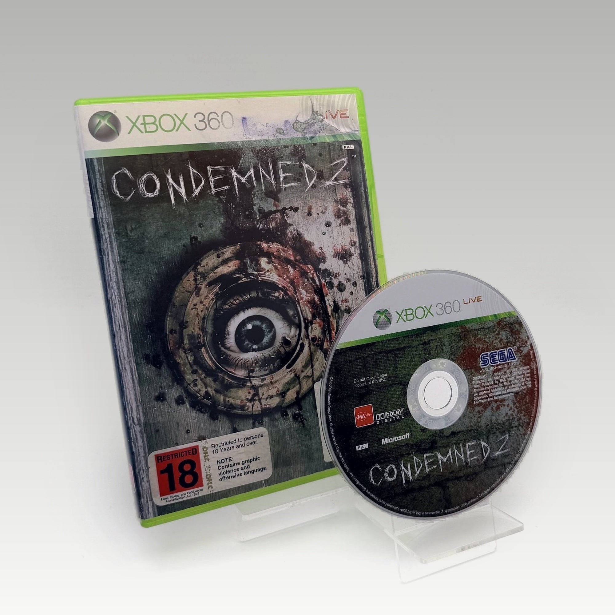 Condemned 2: Bloodshot Artwork Damage • No Manual - Image 1