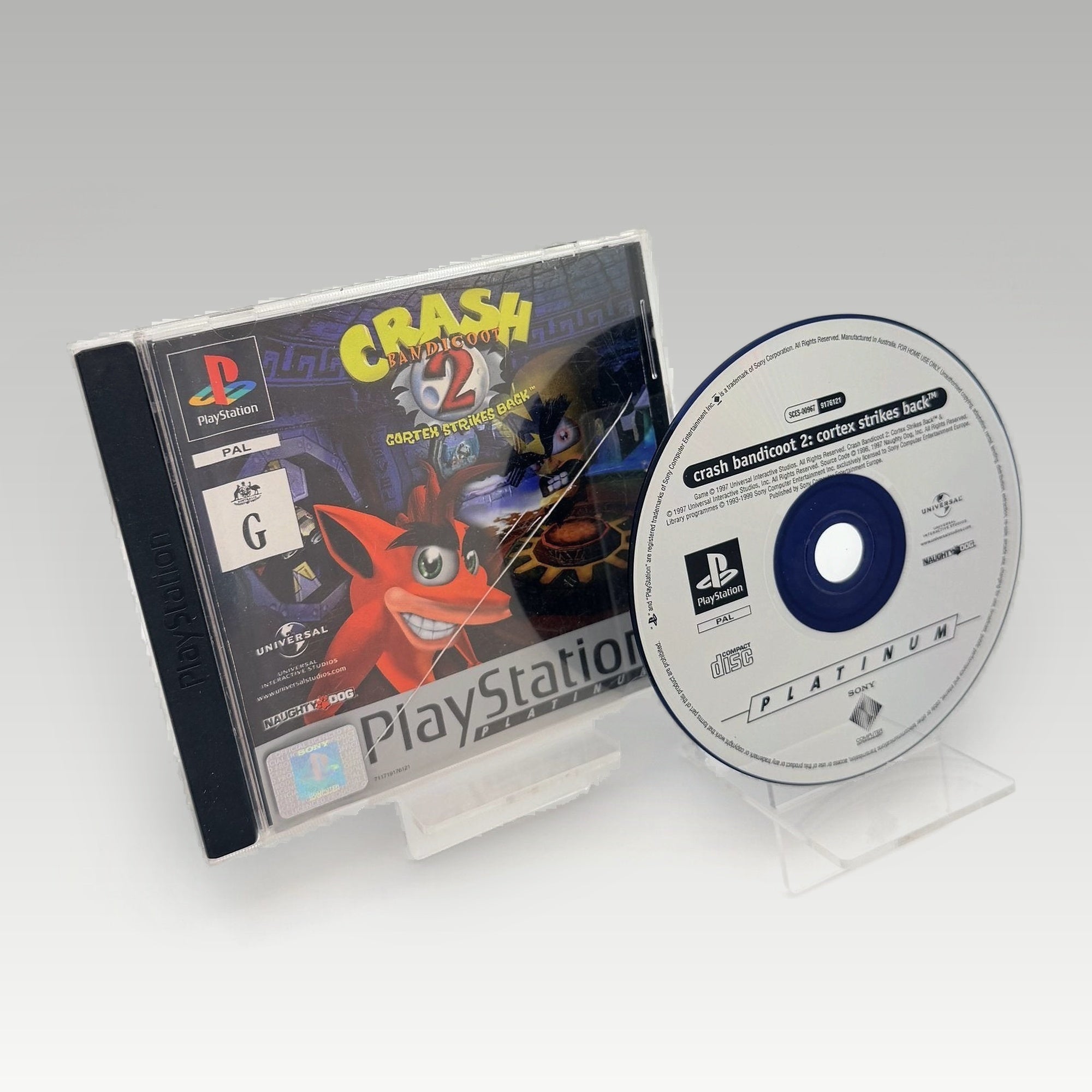 Crash Bandicoot 2: Cortex Strikes Back (Platinum) Case Damage • No Manual - Image 2