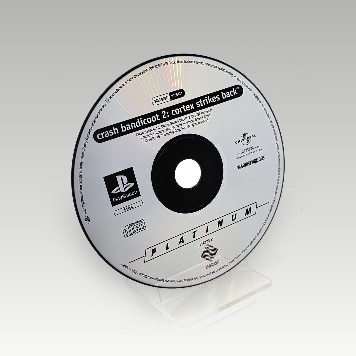 Crash Bandicoot 2: Cortex Strikes Back (Platinum) • Loose (PAL) - Image 1