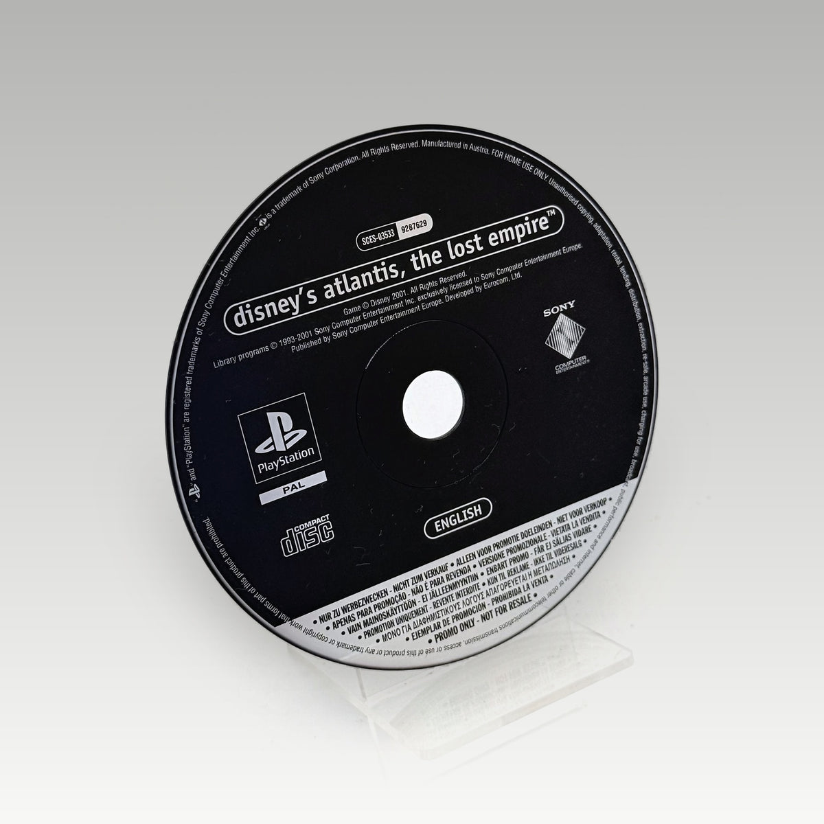Disney's Atlantis: The Lost Empire (Not For Resale) Demo • Loose (PAL, Demo) - Front Cover | Yappa NZ