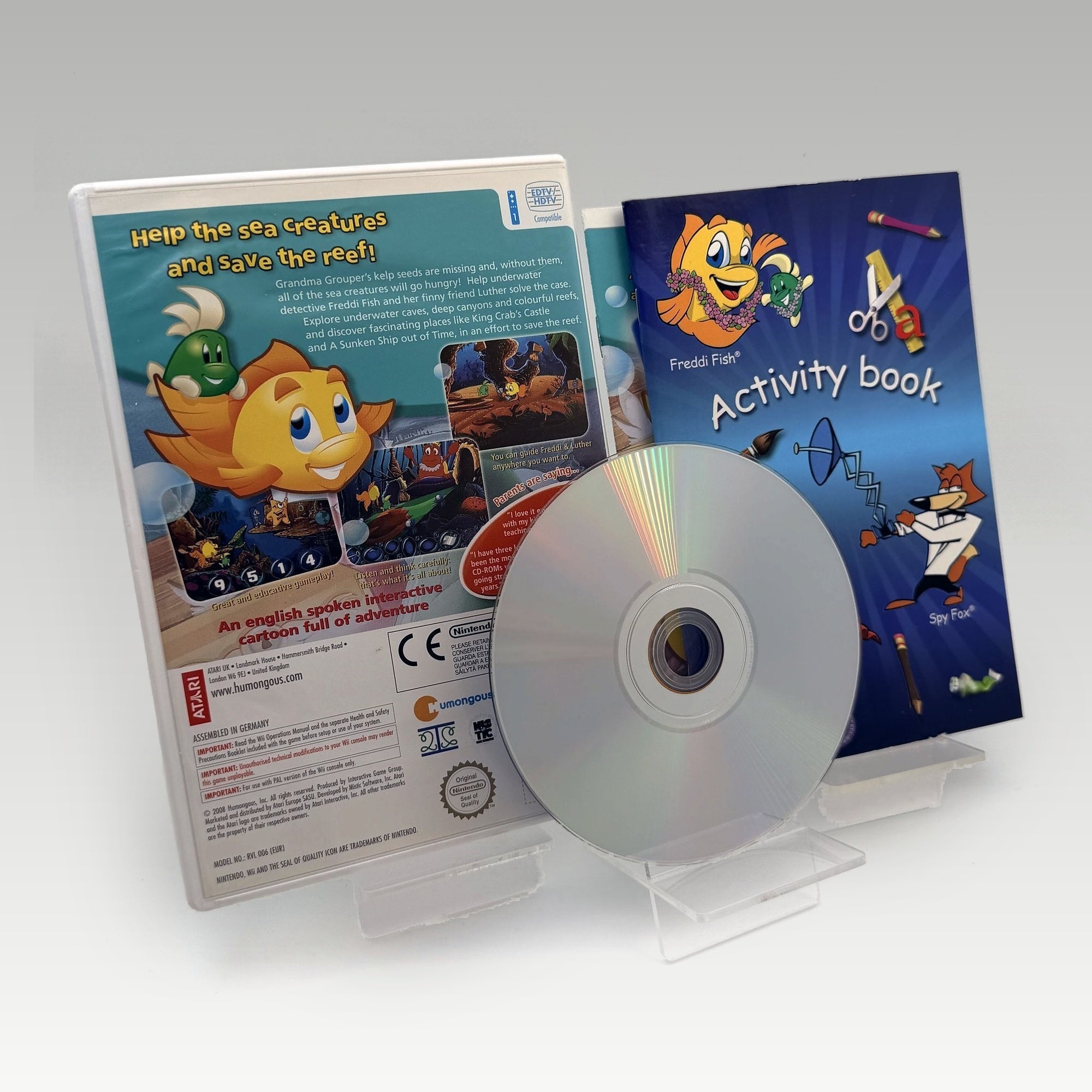 Freddi Fish: Kelp Seed Mystery + Activity Book + Activity Book • CIB (PAL, + Activity Book) - Image 2