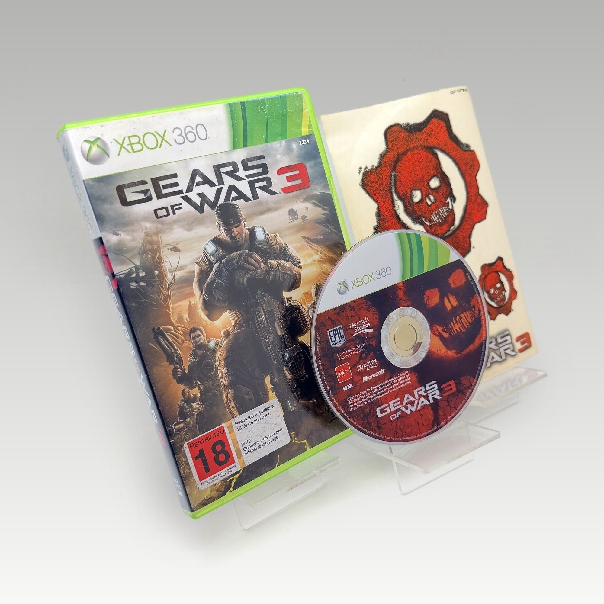 Gears of War 3 + Stickers • No Manual (PAL, + Stickers) - Image 1