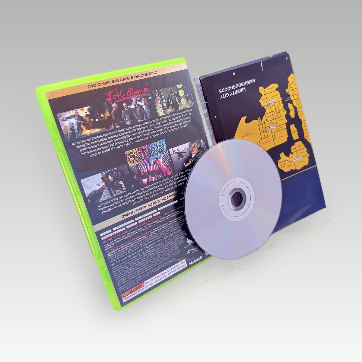 Grand Theft Auto: Episodes from Liberty City + Map • No Manual (PAL, + Map) - Back Cover | Yappa NZ