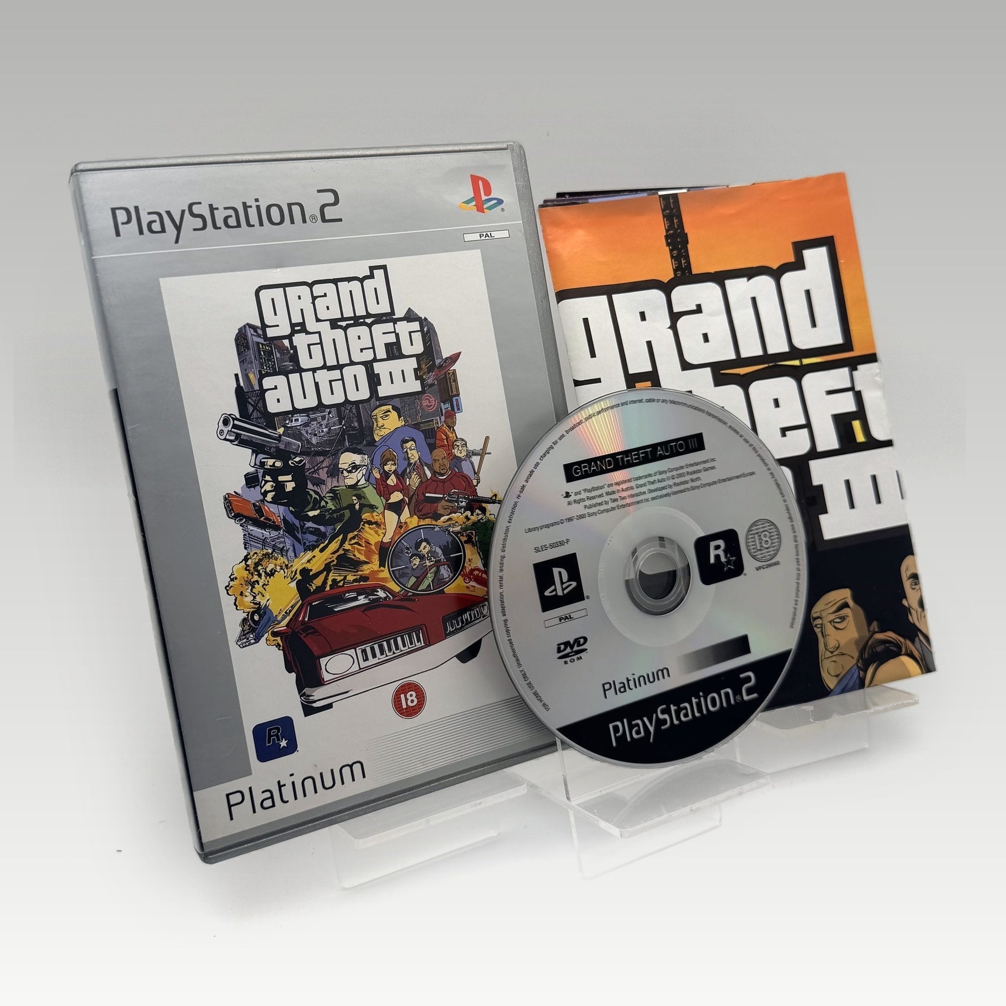 Grand Theft Auto III (Platinum) + Map • No Manual (PAL, + Map) - Image 1