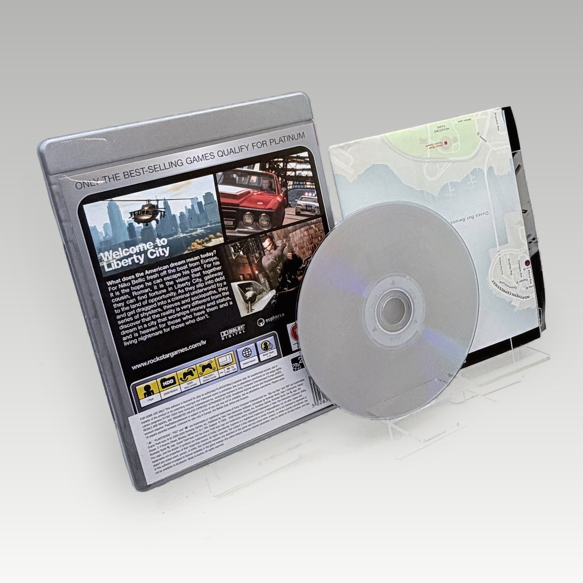Grand Theft Auto IV • CIB (Region 2, + Map) - Back Cover | Yappa NZ