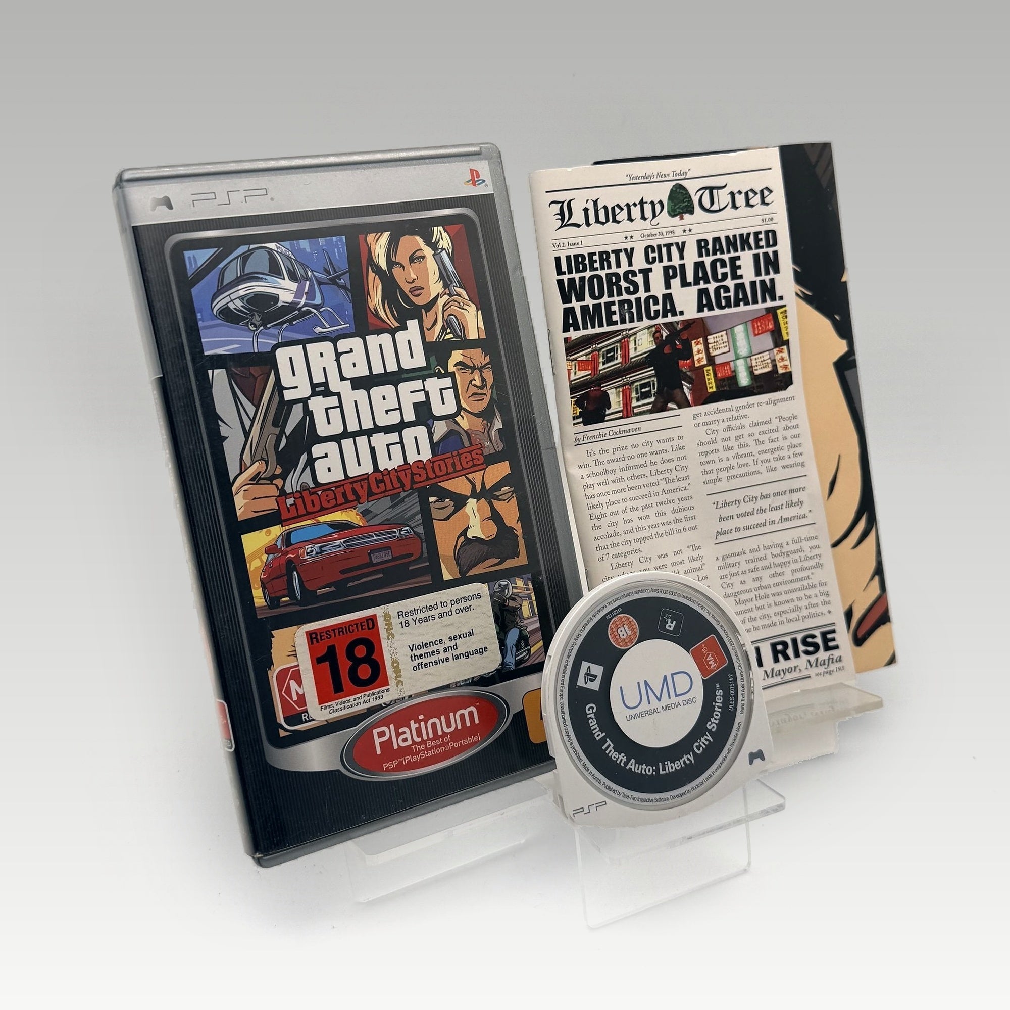 Grand Theft Auto: Liberty City Stories (Platinum) + Map • CIB (PAL, + Map) - Image 1