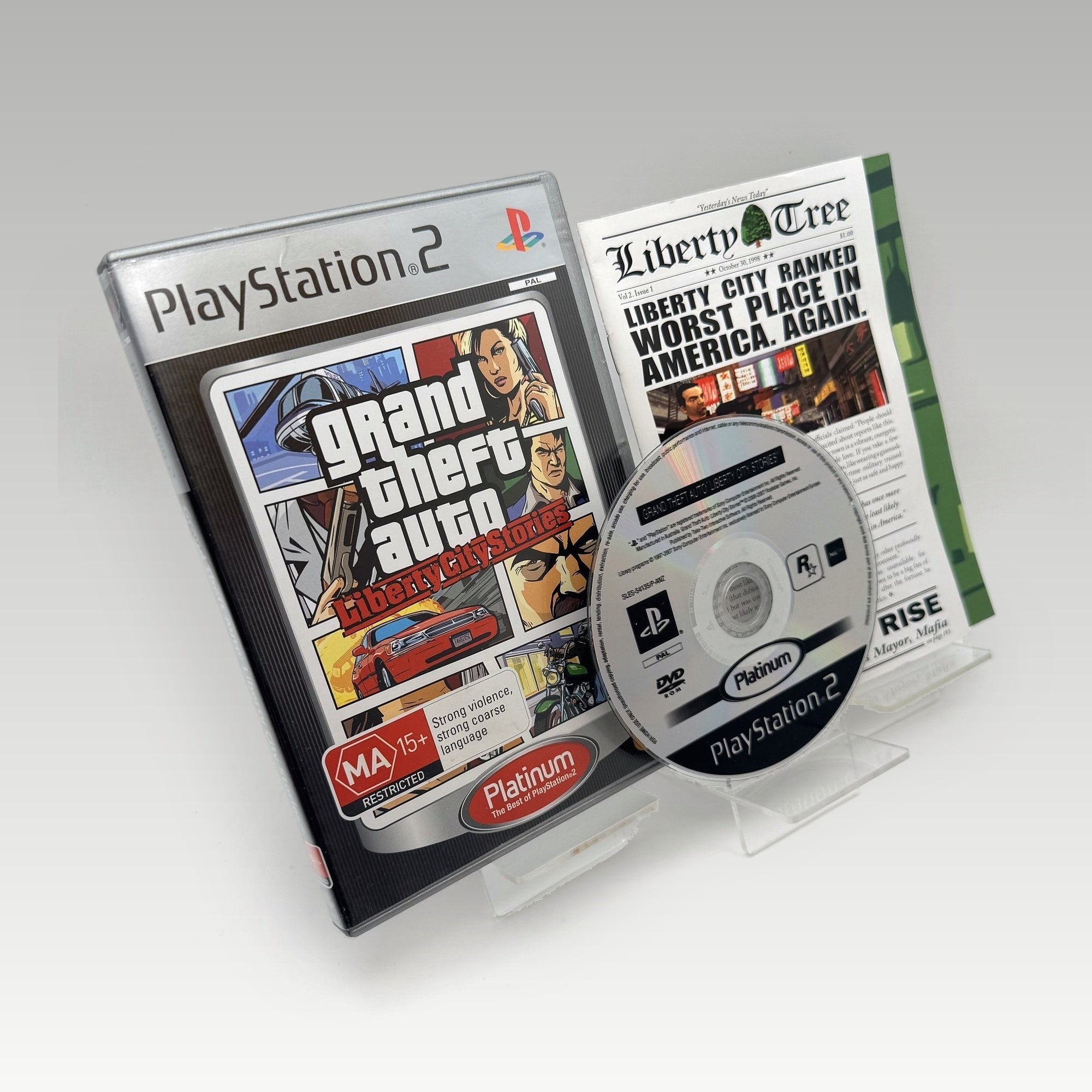 Grand Theft Auto: Liberty City Stories (Platinum) + Map • CIB (PAL, + Map) - Image 1