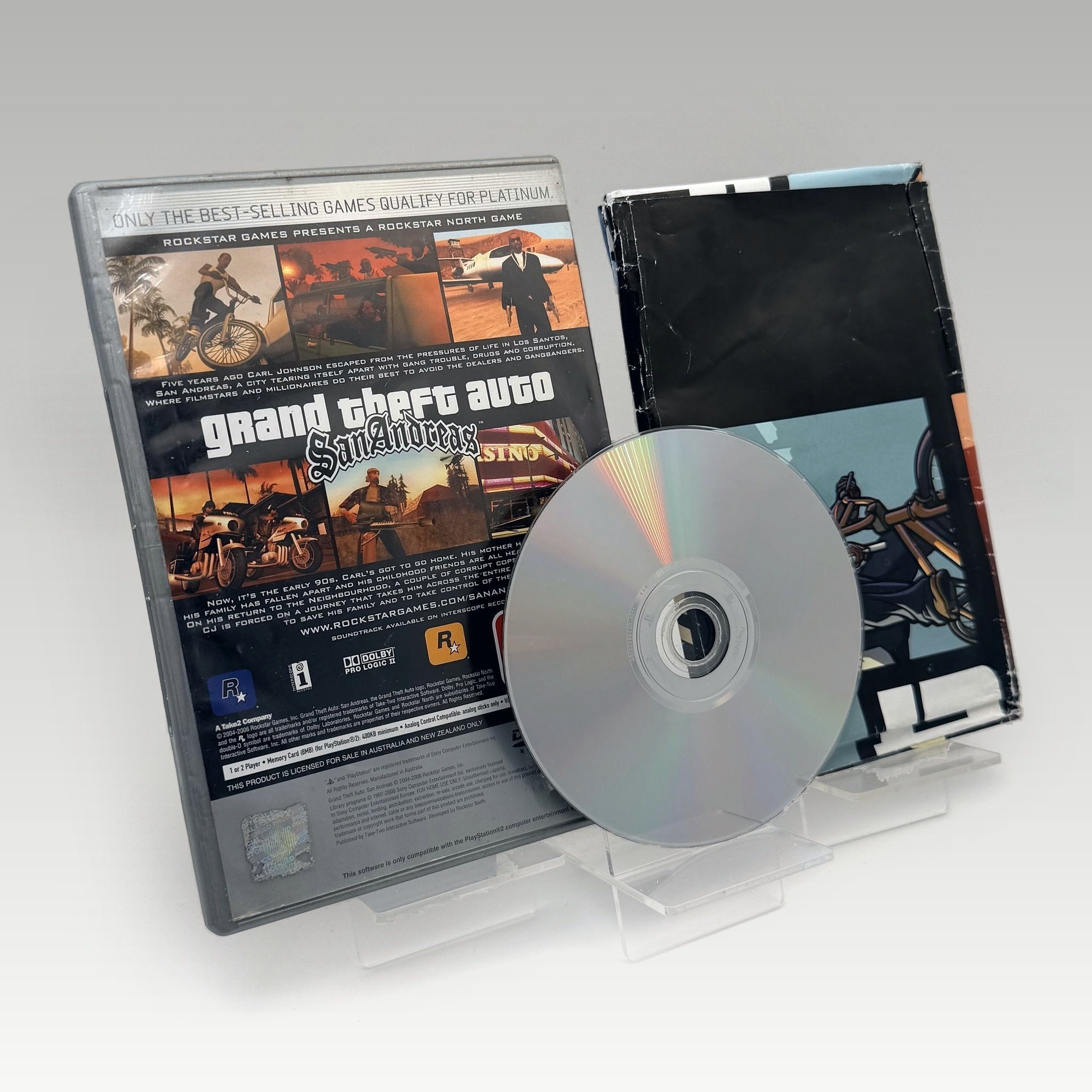 Grand Theft Auto: San Andreas (Platinum) + Map • No Manual (PAL, + Map) - Image 2