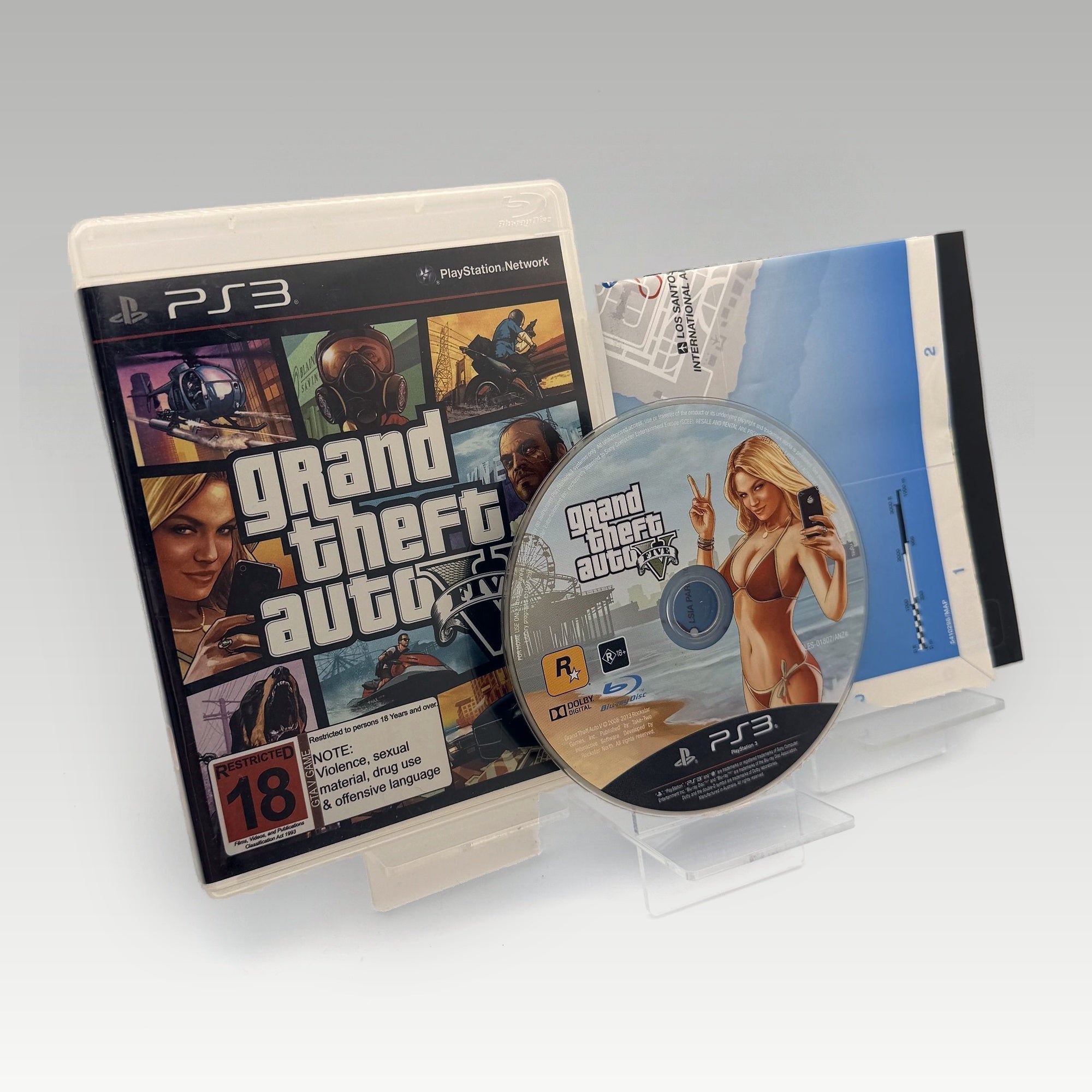 Grand Theft Auto V + Map • CIB (Region 2, + Map) - Image 1