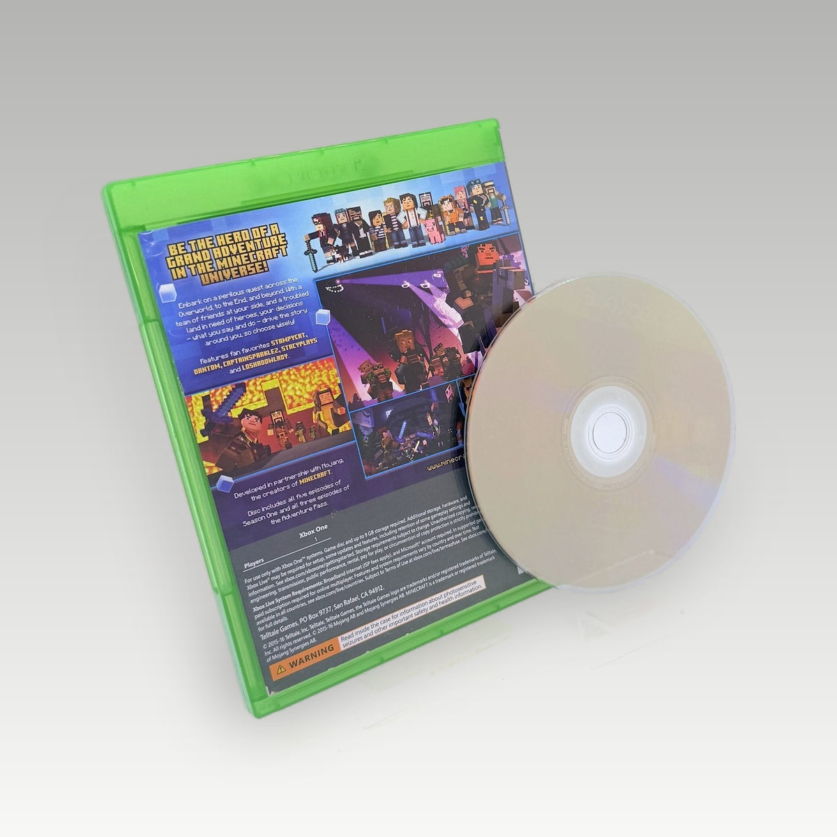 Minecraft: Story Mode - The Complete Adventure • CIB (Region Free) - Back Cover | Yappa NZ