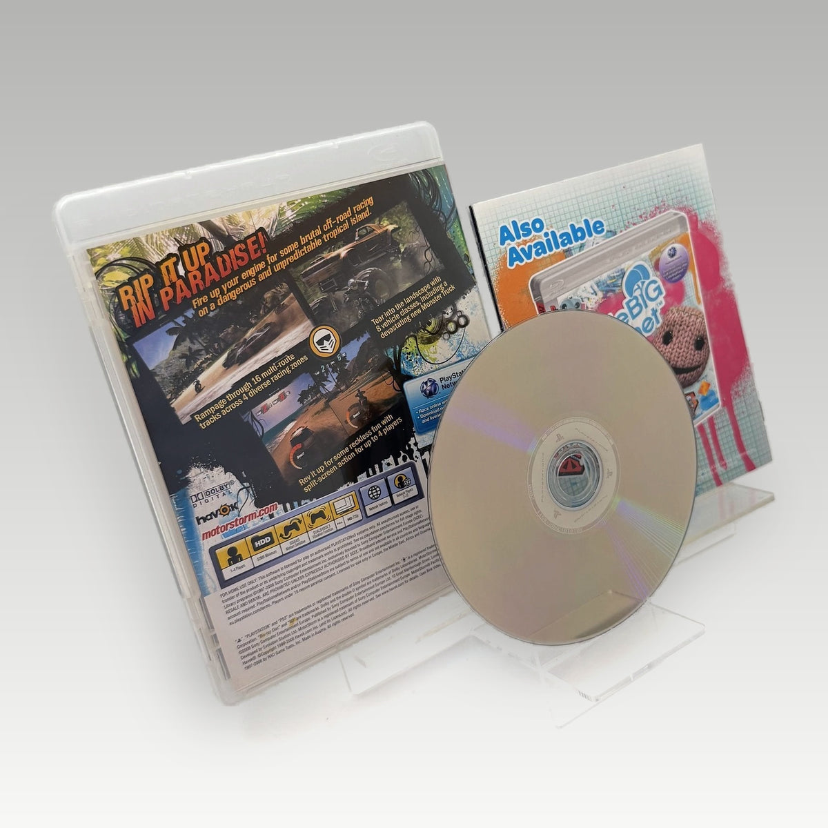 MotorStorm: Pacific Rift • CIB (Region 2) - Back Cover | Yappa NZ