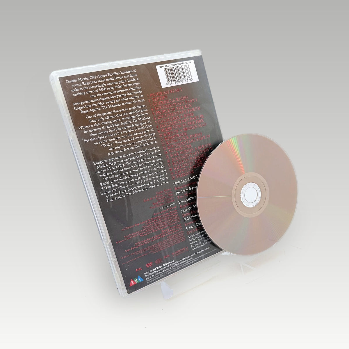 Rage Against The Machine: The Battle Of Mexico City (2001) • CIB (Region 4) - Back Cover | Yappa NZ
