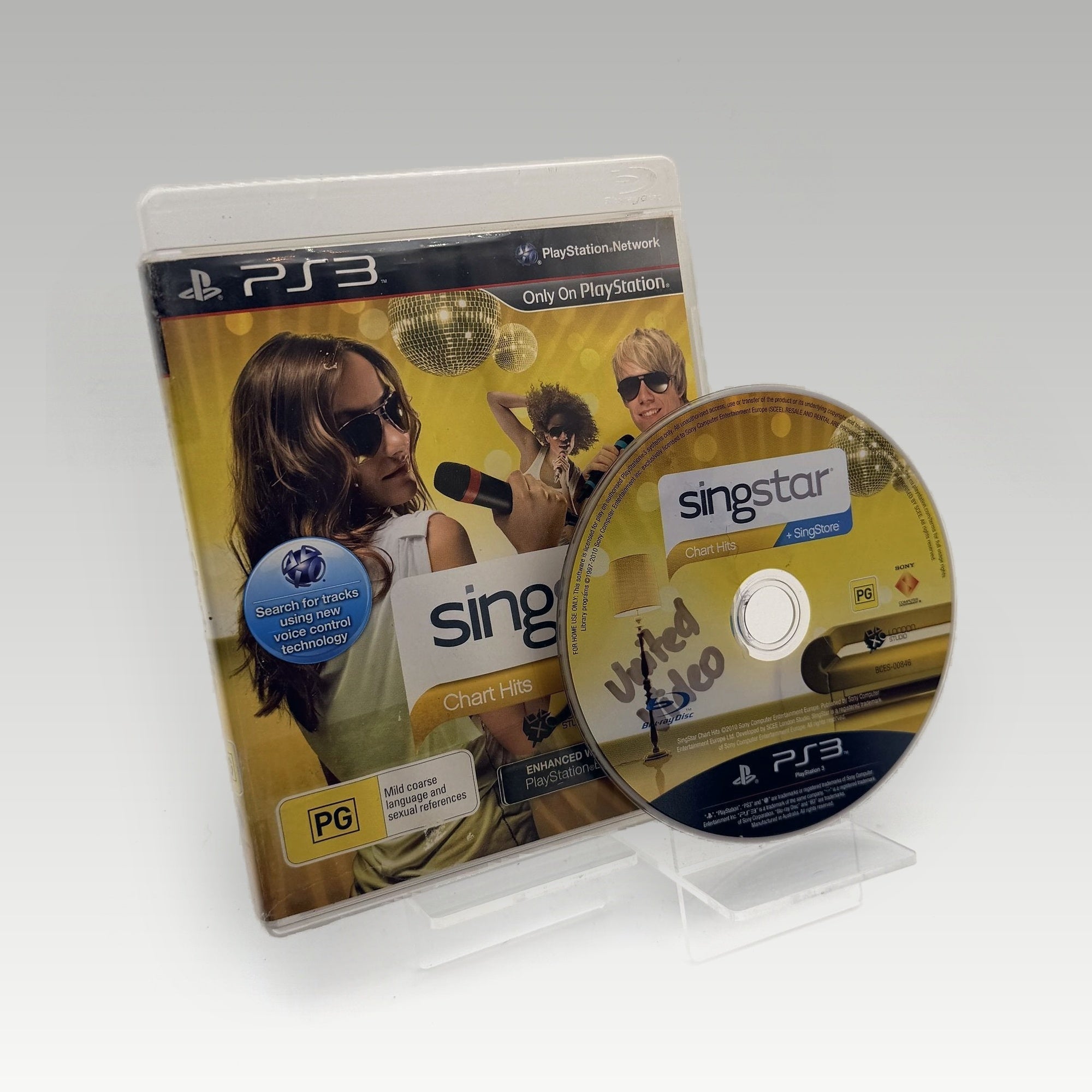 SingStar: Chart Hits • No Manual • Ex-Rental (Region 4) - Image 1
