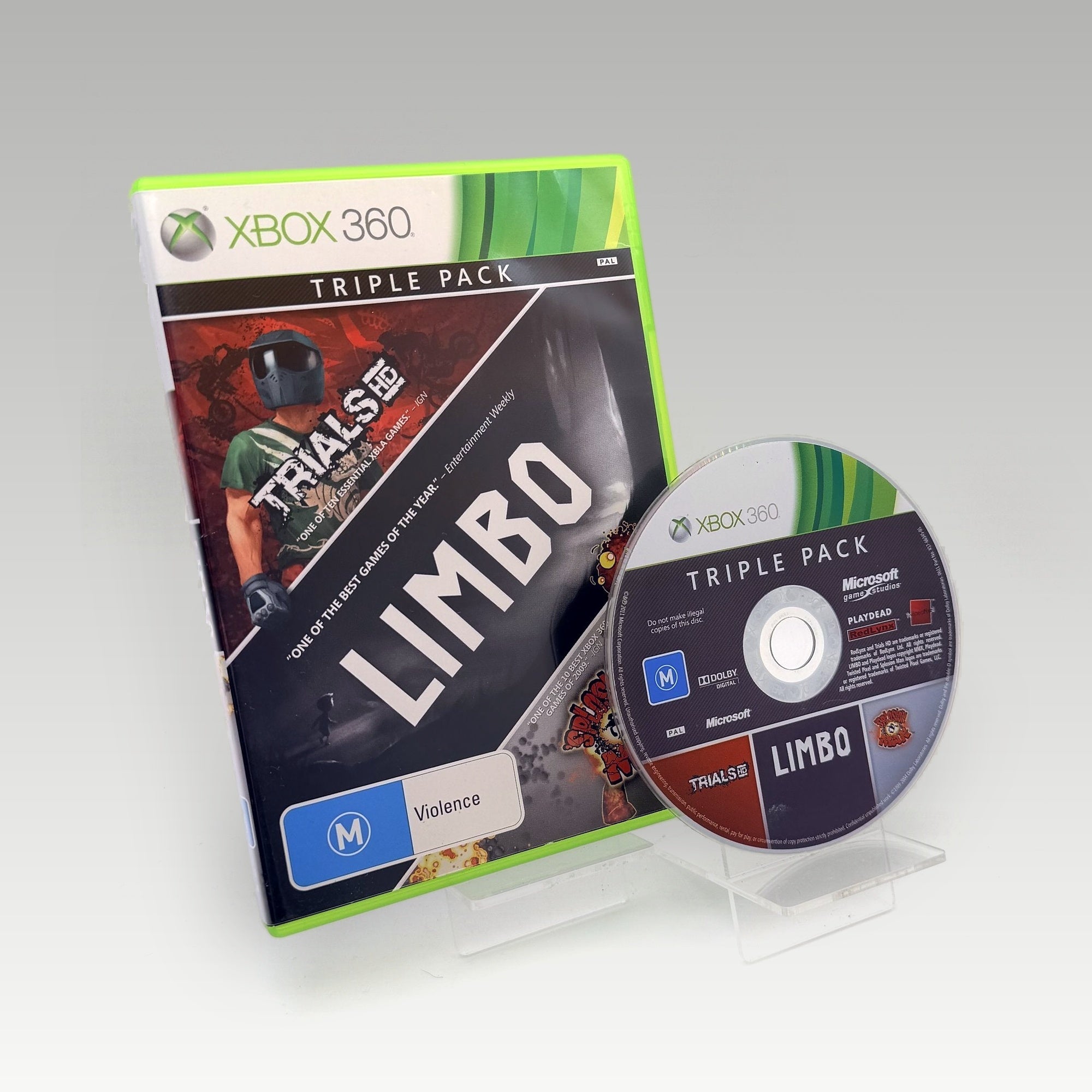 Triple Pack: Trials HD, Limbo, Splosion Man • No Manual (PAL) - Image 1