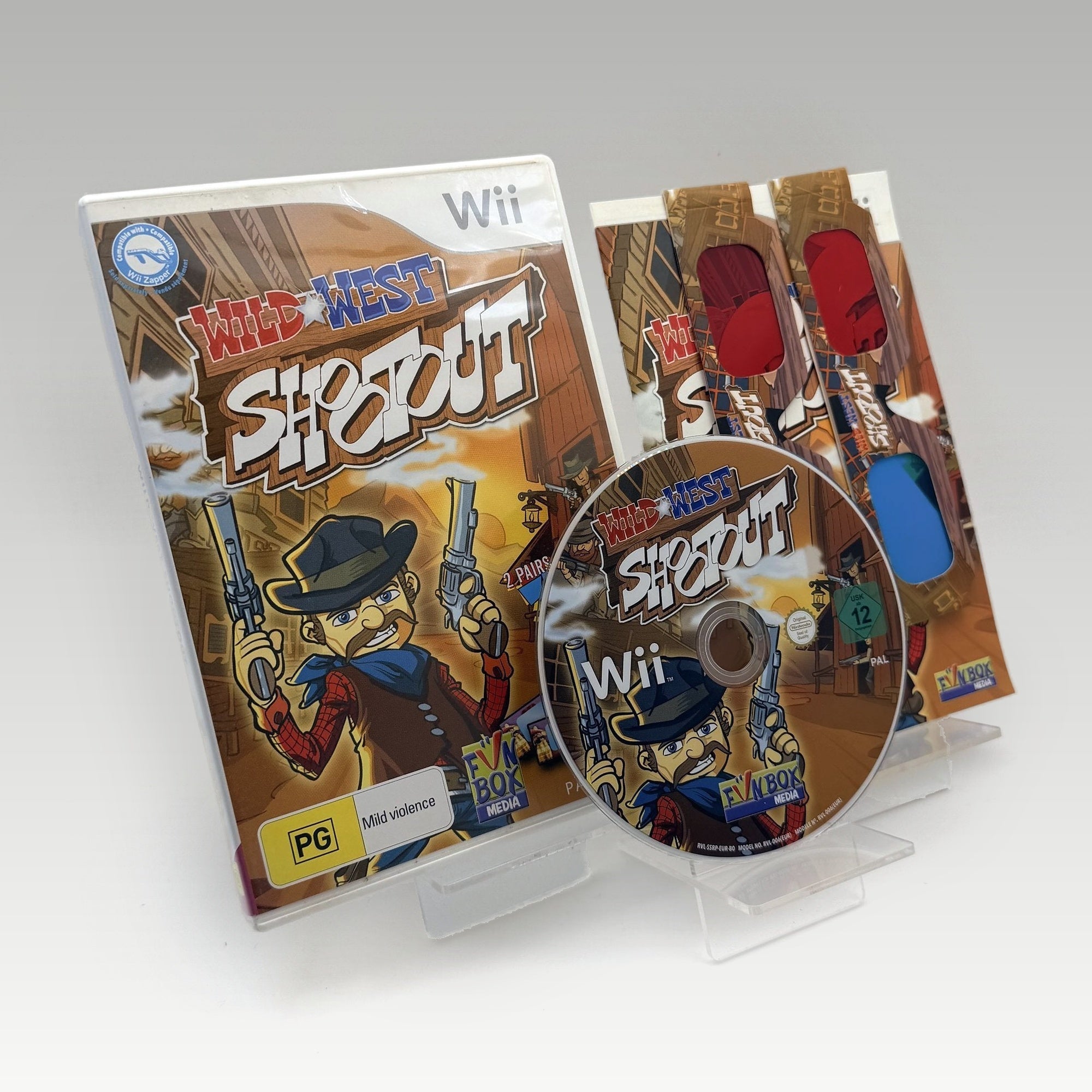 Wild West Shootout + 3D Glasses • CIB (PAL, + 3D Glasses) - Image 1