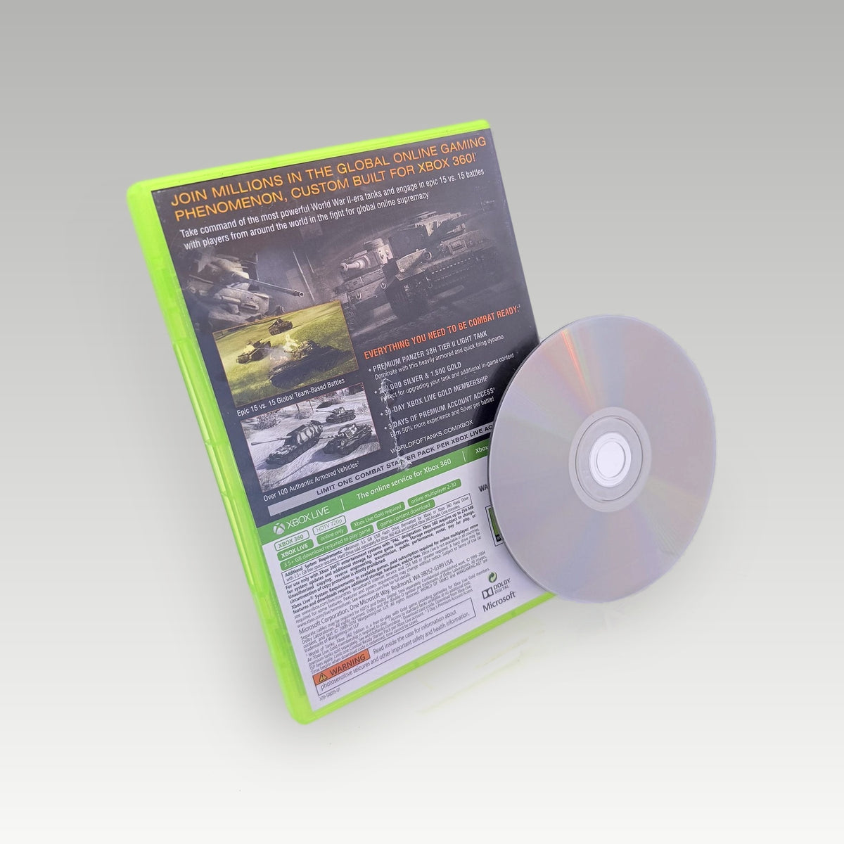 World of Tanks • No Manual (PAL) - Back Cover | Yappa NZ