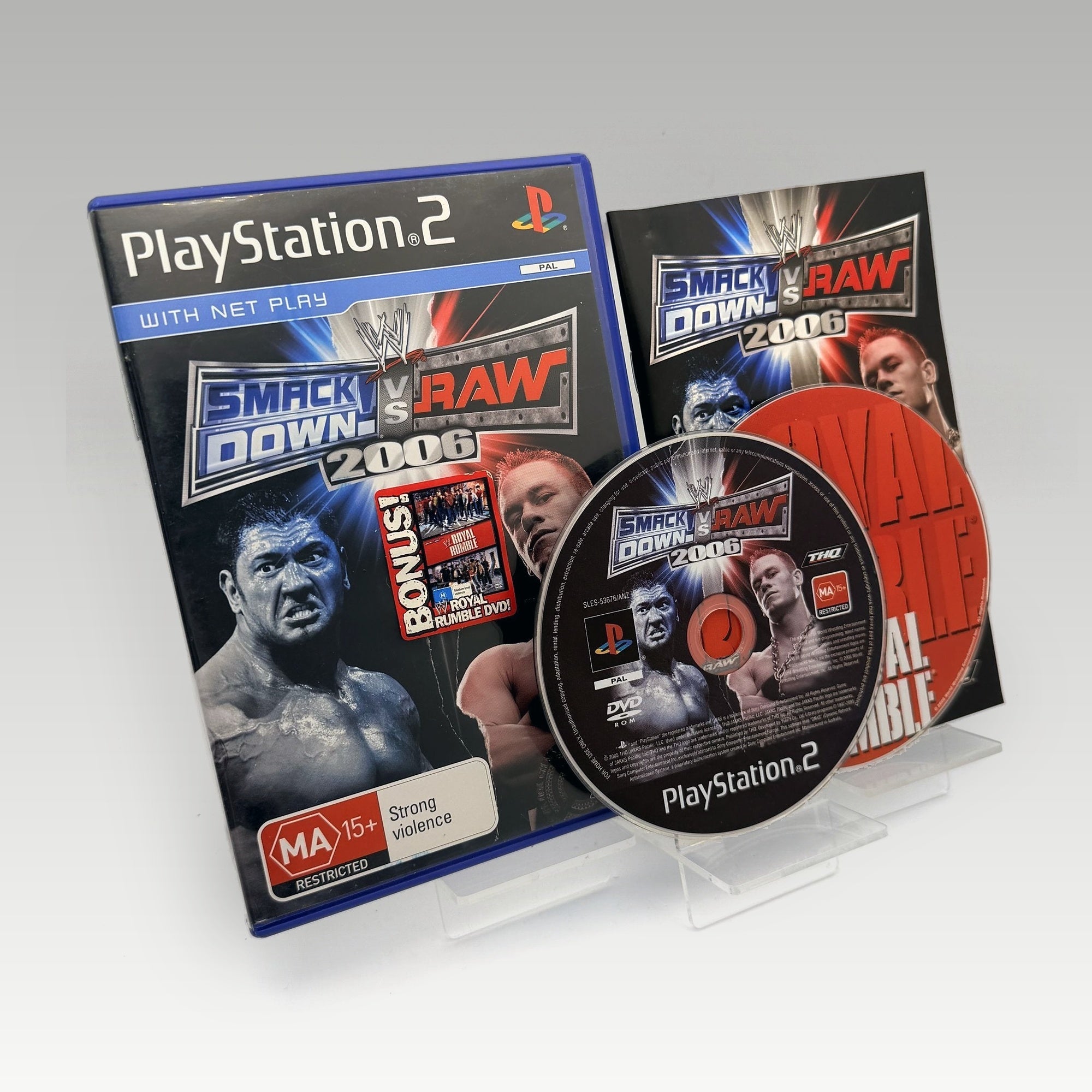 WWE SmackDown! vs. Raw 2006 Bonus DVD Bundle • CIB (PAL, Bonus DVD Bundle) - Image 1